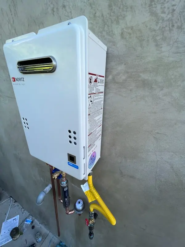 Tankless water heater installation for Tulip homes
